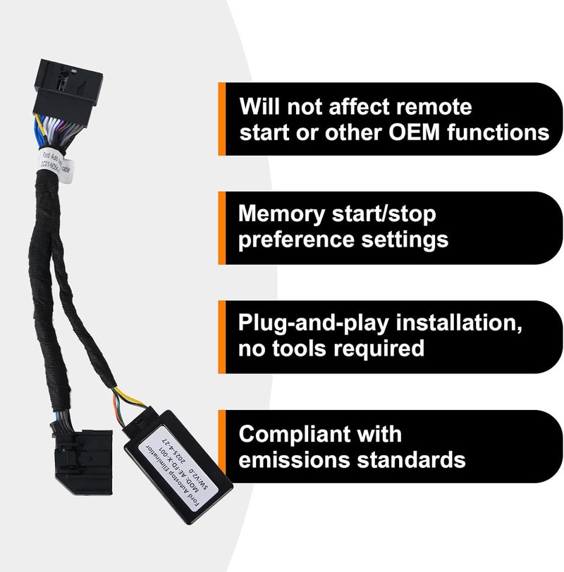Funny Auto Start Stop Eliminator Fit for F150/Expedition/Ranger/Explorer/Bronco and 2022-2023 Maverick Automatic A-Off Start Stop Eliminator Engine Upgrade Plug&Play Automatic Stop-Start Canceller - Image 3